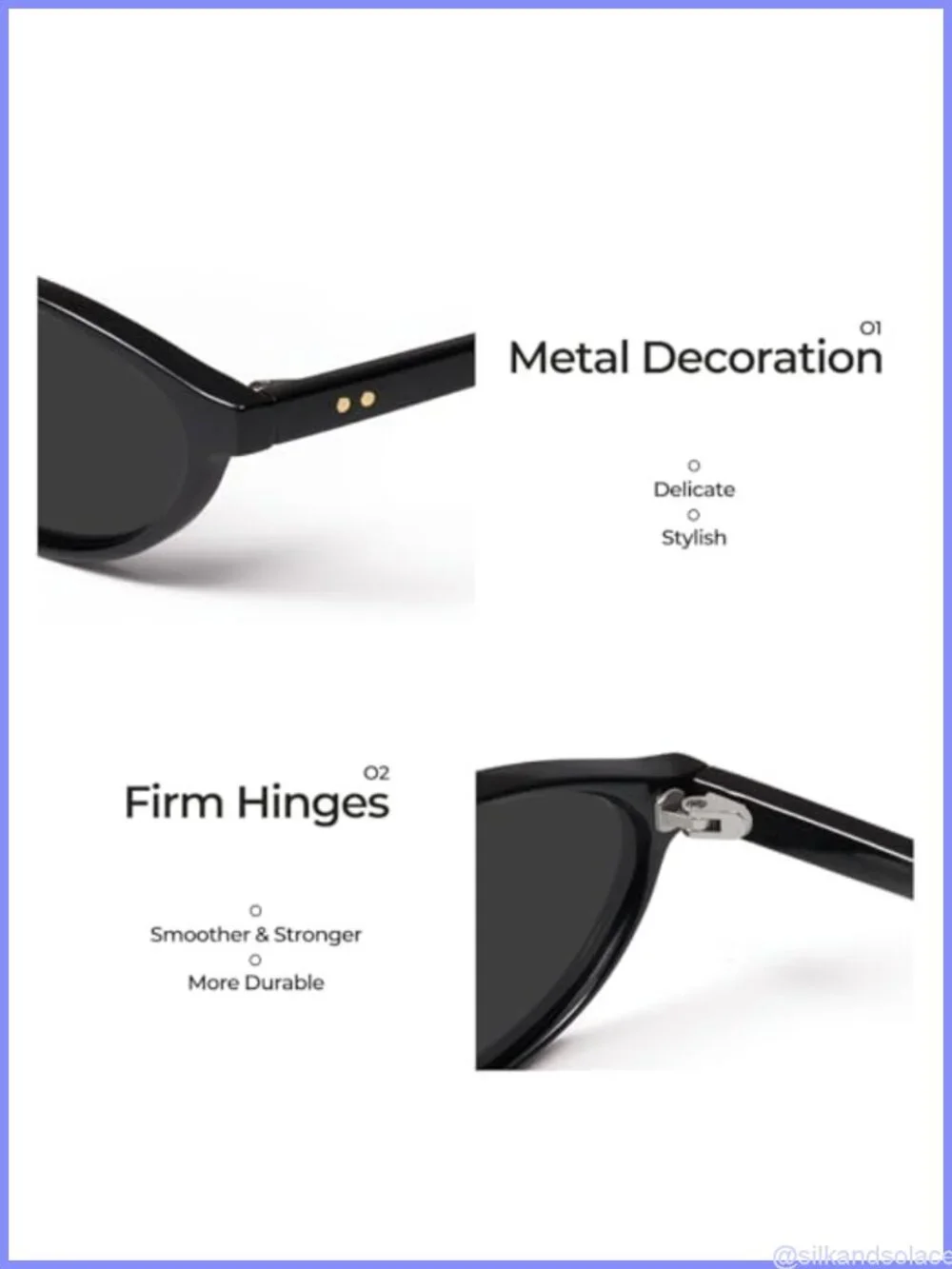 Oval Retro Sunglasses UV400 Protection Half-Frame Light Durable for Women Adult